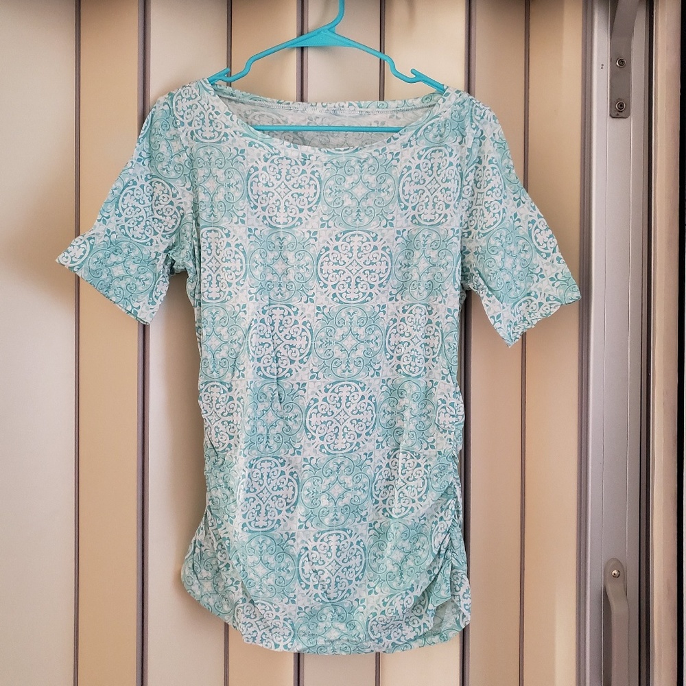 Round Neck Boho Print T-Shirt